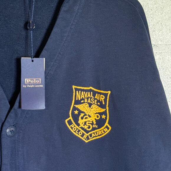 Polo Ralph Lauren Men's Fleece Sweatshirt Cardigan - Newport Navy XL $268 - Picture 4 of 9